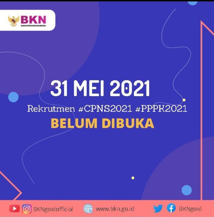 Pendaftaran CPNS dan PPPK 2021 Batal Dibuka Pada 31 Mei